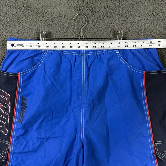 Vtg Polo Sport Board Shorts Mens XL Blue Bathing Suit Cargo 90s Y2K - Picture 10 of 15